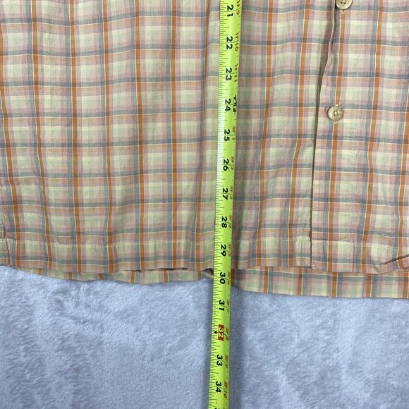 Simms Shirt Mens XLarge Orange Plaid Cor3 Short Sleeve Fishing - Picture 4 of 11